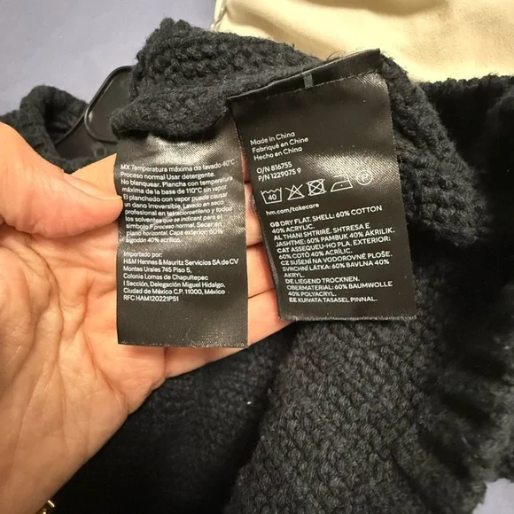 H&M Black Knit Cardigan with Gold Accents - Picture 7 of 8